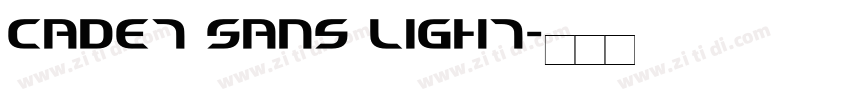 Cadet Sans Light字体转换